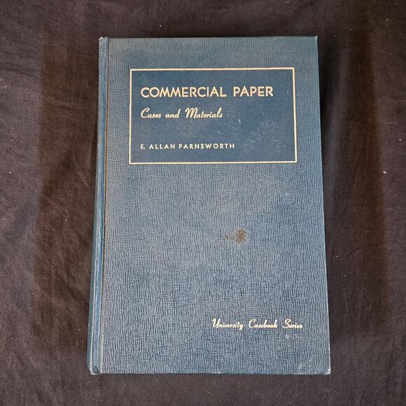 Commercial Paper Cases and Materials by E. Allen Farnsworth 1968 Law Legal - Picture 1 of 13